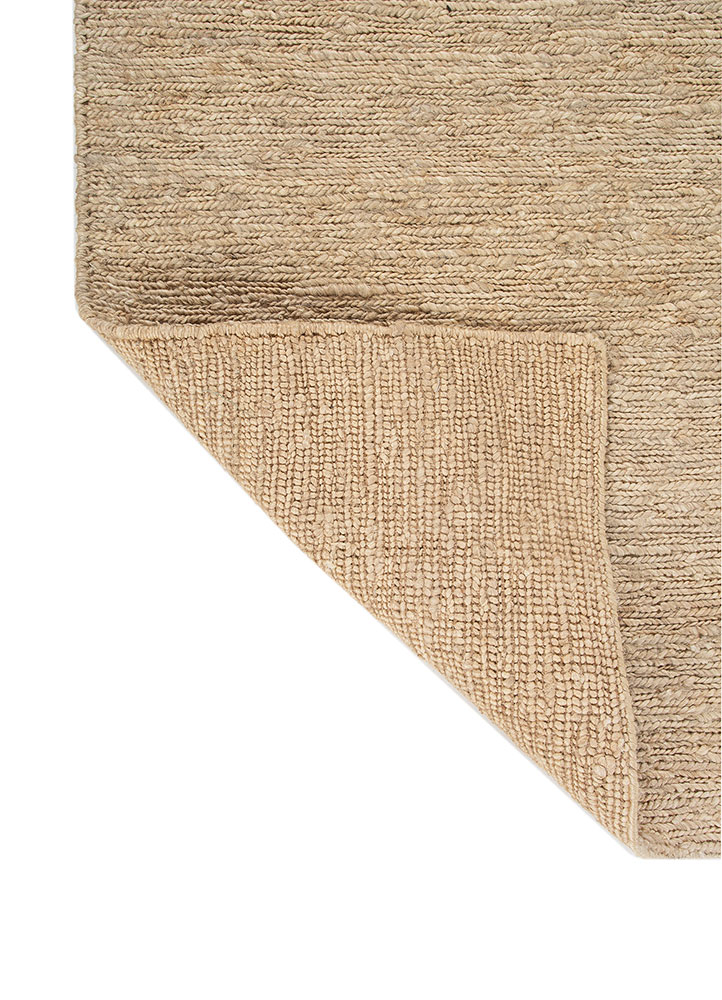 hula beige and brown jute and hemp hand knotted Rug - Perspective
