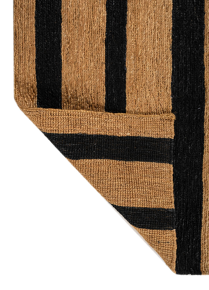 hula beige and brown jute and hemp hand knotted Rug - Perspective