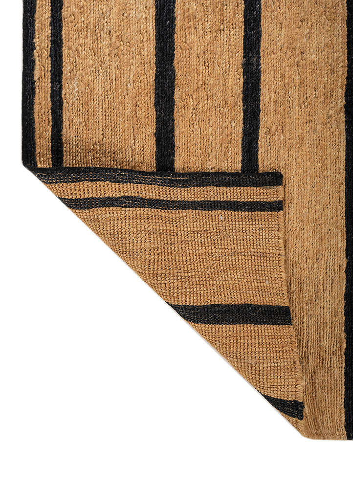 hula beige and brown jute and hemp hand knotted Rug - Perspective
