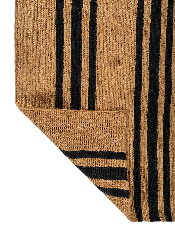 hula beige and brown jute and hemp hand knotted Rug - Perspective