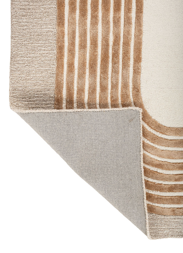 come around red and orange wool and viscose hand tufted Rug - Perspective