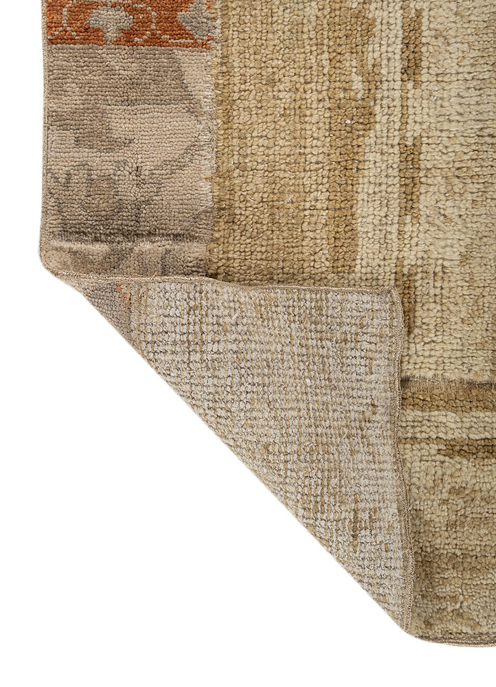 provenance gold wool hand knotted Rug - Perspective