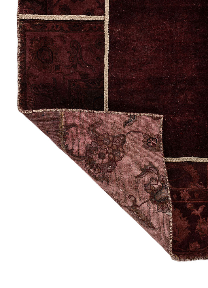 provenance red and orange wool hand knotted Rug - Perspective