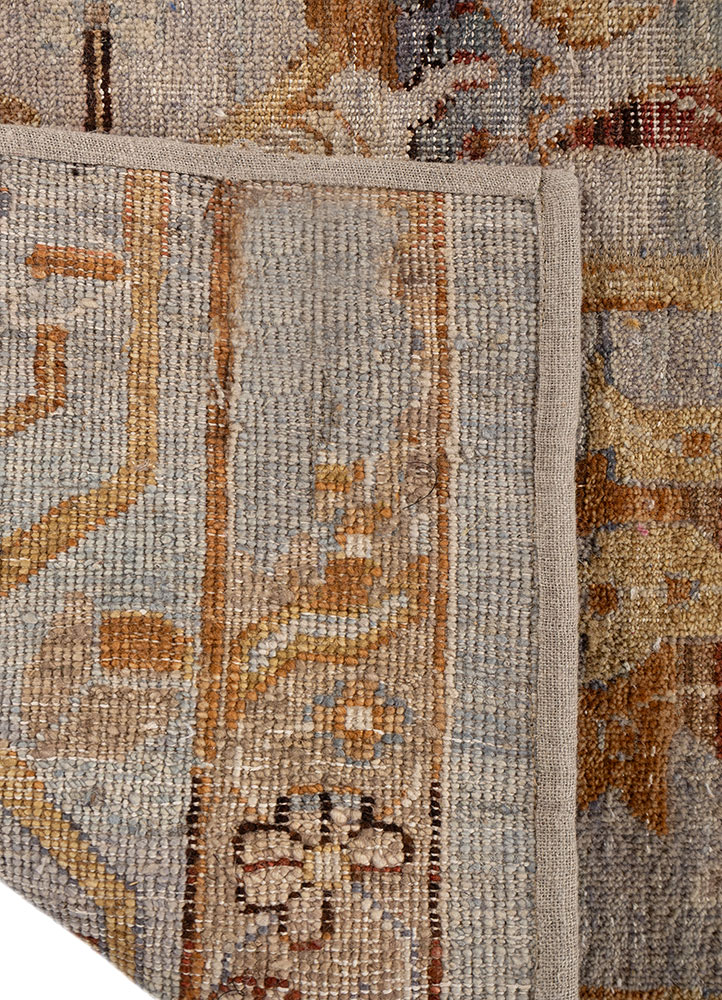 provenance blue wool hand knotted Rug - Perspective