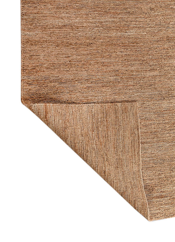 hula beige and brown jute and hemp hand knotted Rug - Perspective