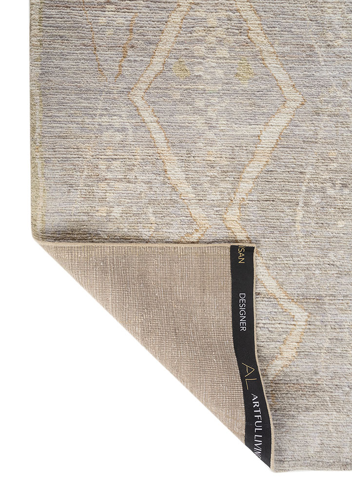 manifest grey and black afghan wool hand knotted Rug - Perspective