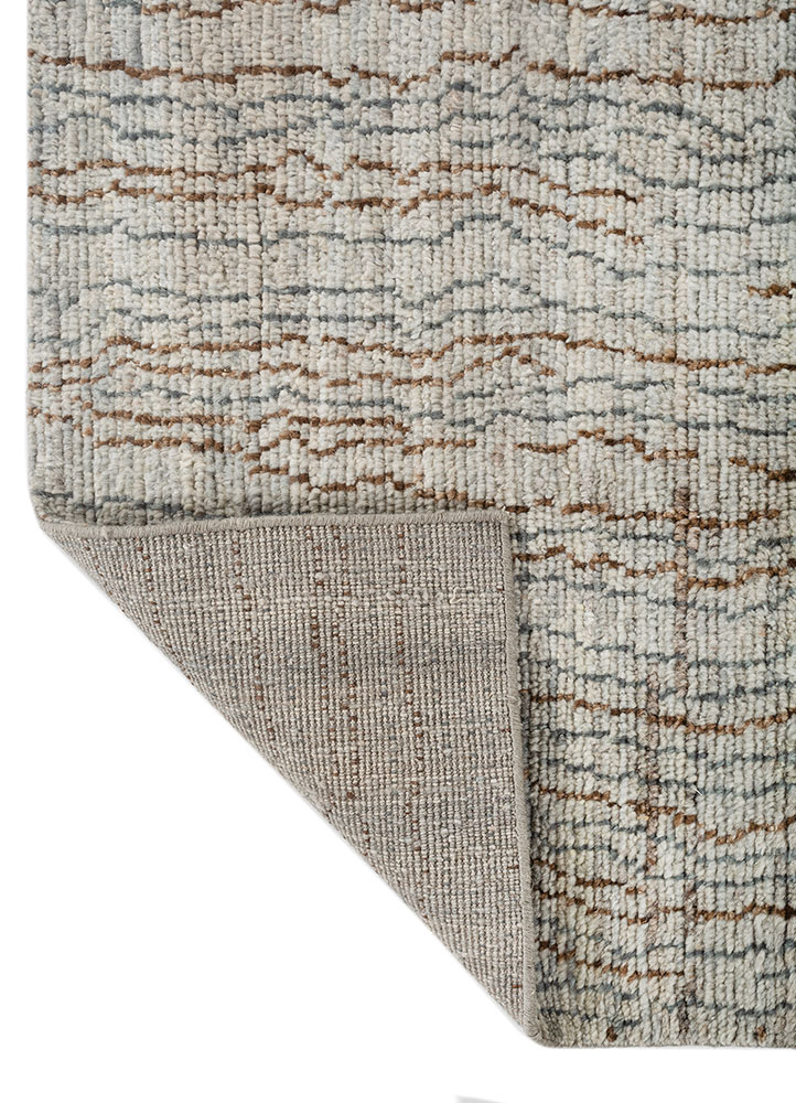 manifest blue afghan wool hand knotted Rug - Perspective
