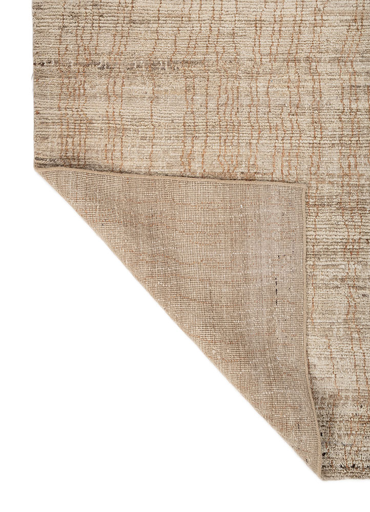 manifest beige and brown afghan wool hand knotted Rug - Perspective