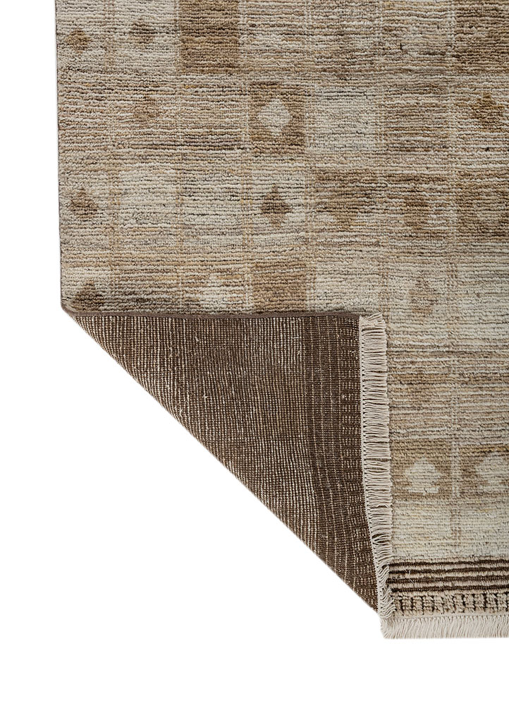manifest gold wool hand knotted Rug - Perspective