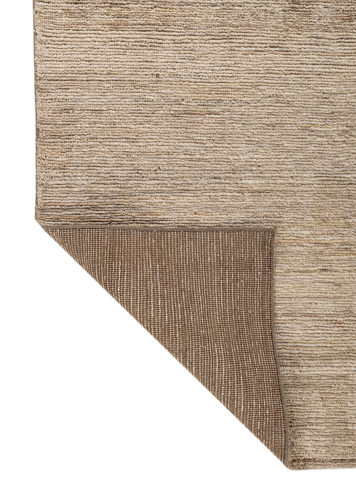 manifest beige and brown wool hand knotted Rug - Perspective