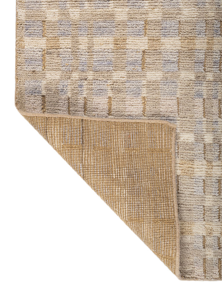 manifest ivory wool hand knotted Rug - Perspective