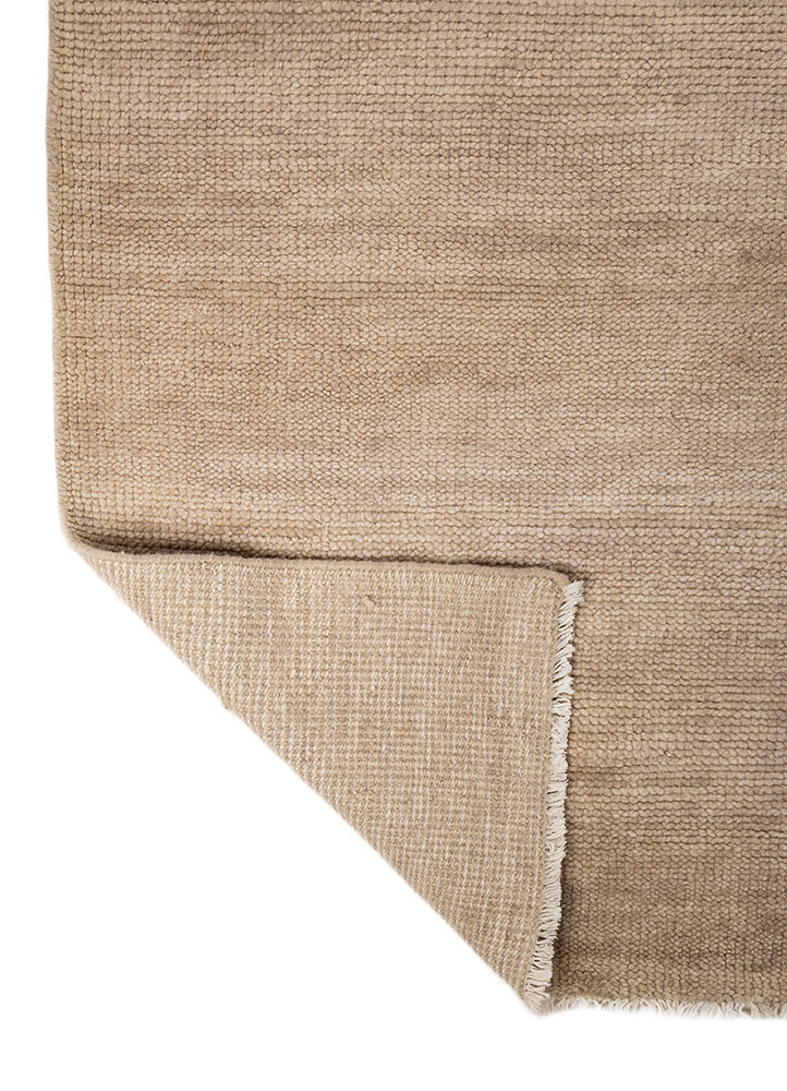 entropy beige and brown wool hand knotted Rug - Perspective