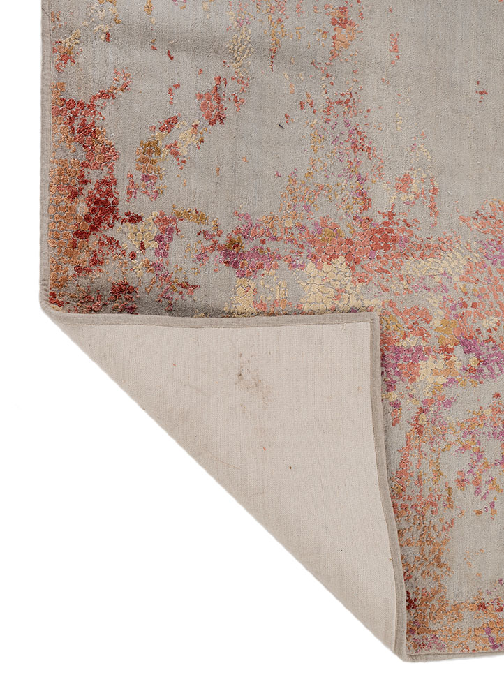 aprezo blue wool and bamboo silk hand knotted Rug - Perspective