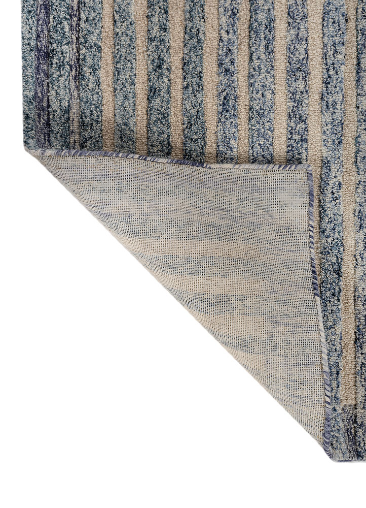 caliedo blue wool hand tufted Rug - Perspective
