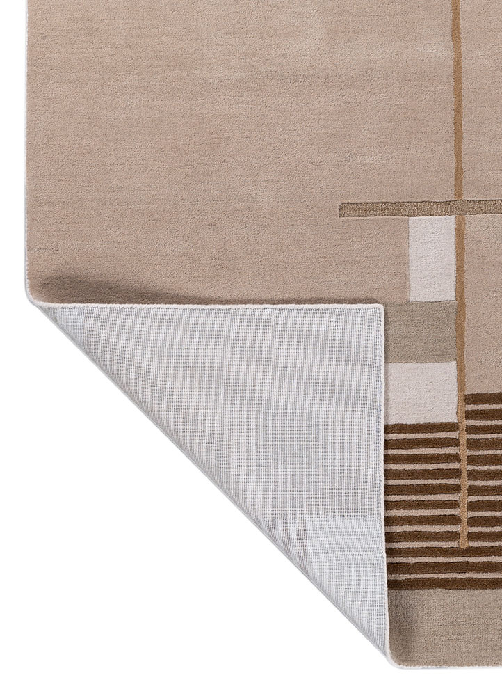 come around ivory wool hand tufted Rug - Perspective