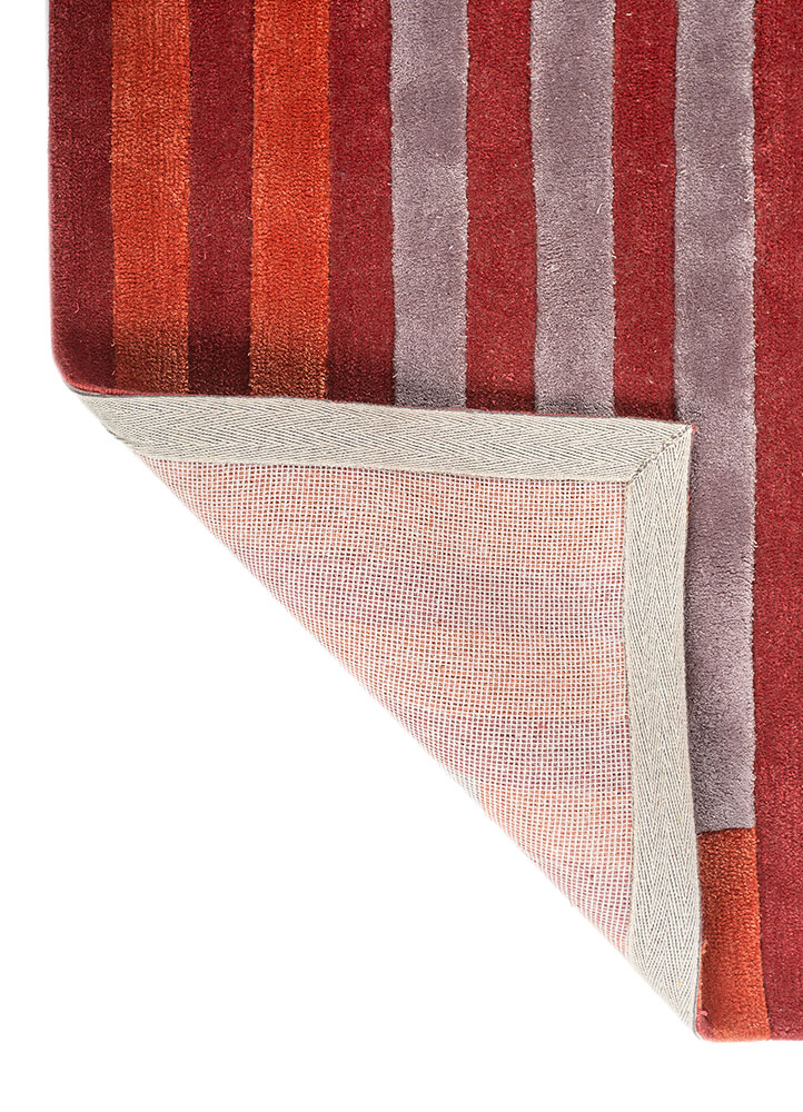 caliedo red and orange wool and viscose hand tufted Rug - Perspective