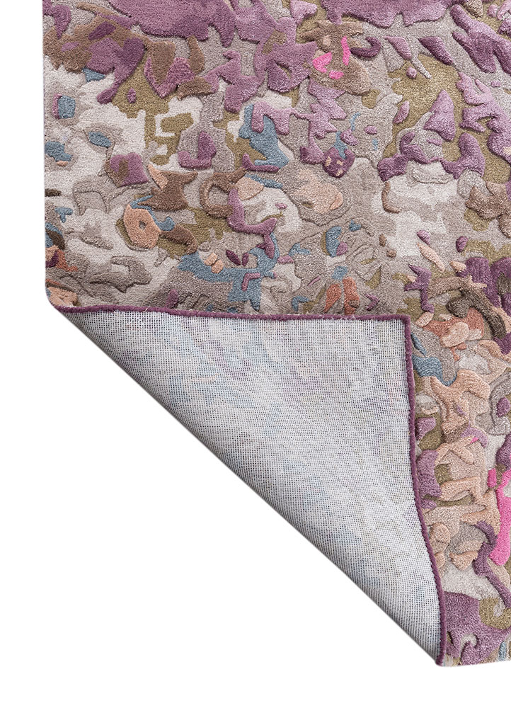 genesis pink and purple wool and viscose hand tufted Rug - Perspective
