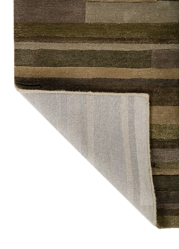 caliedo green wool and viscose hand tufted Rug - Perspective