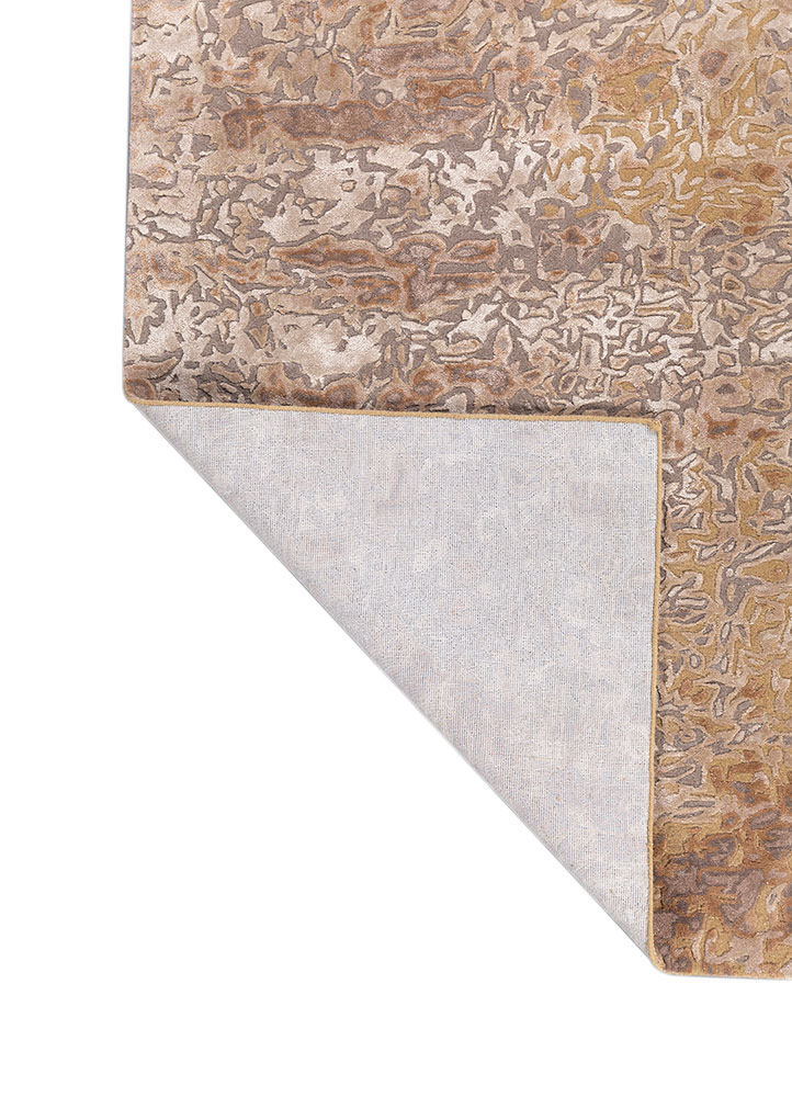 genesis beige and brown wool and viscose hand tufted Rug - Perspective