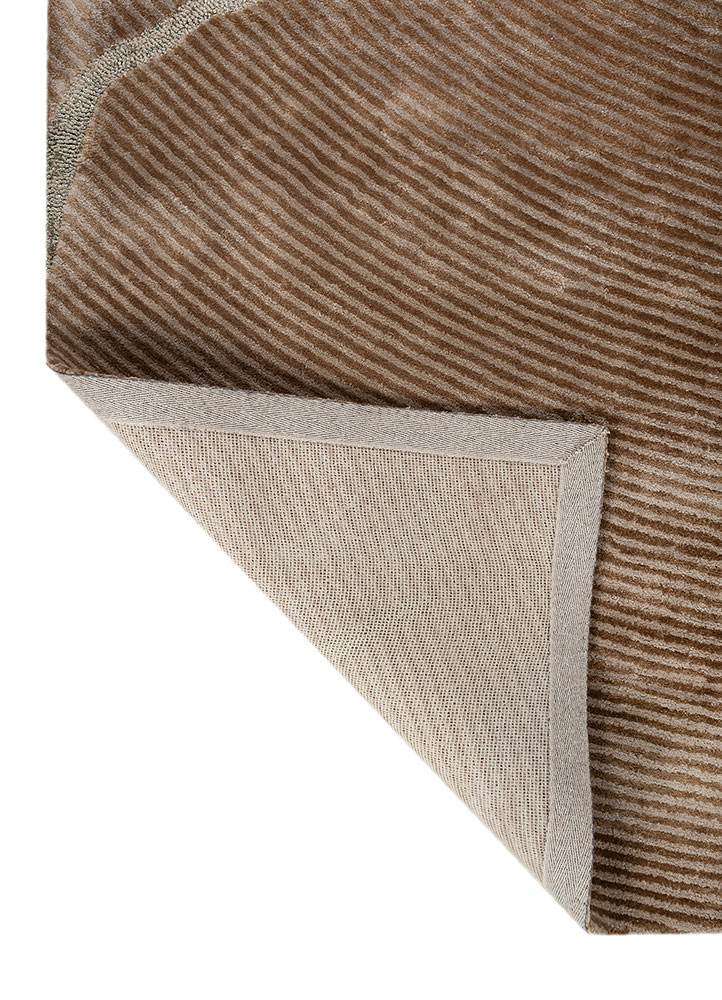 azalea beige and brown viscose  Rug - Perspective