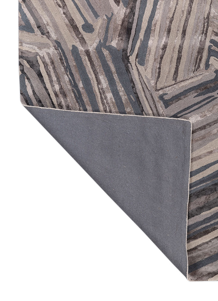 genesis blue wool and viscose hand tufted Rug - Perspective