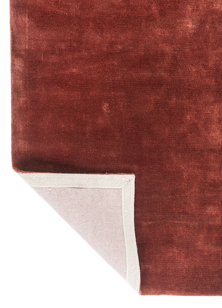 cera red and orange viscose hand tufted Rug - Perspective