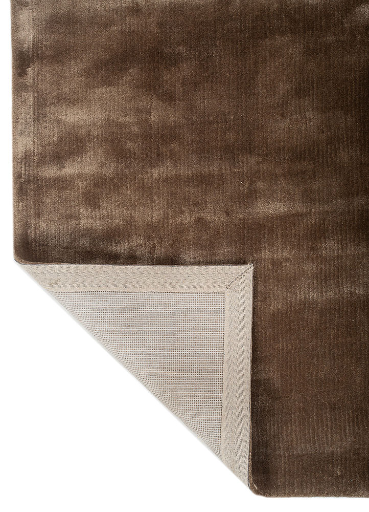 cera beige and brown viscose hand tufted Rug - Perspective