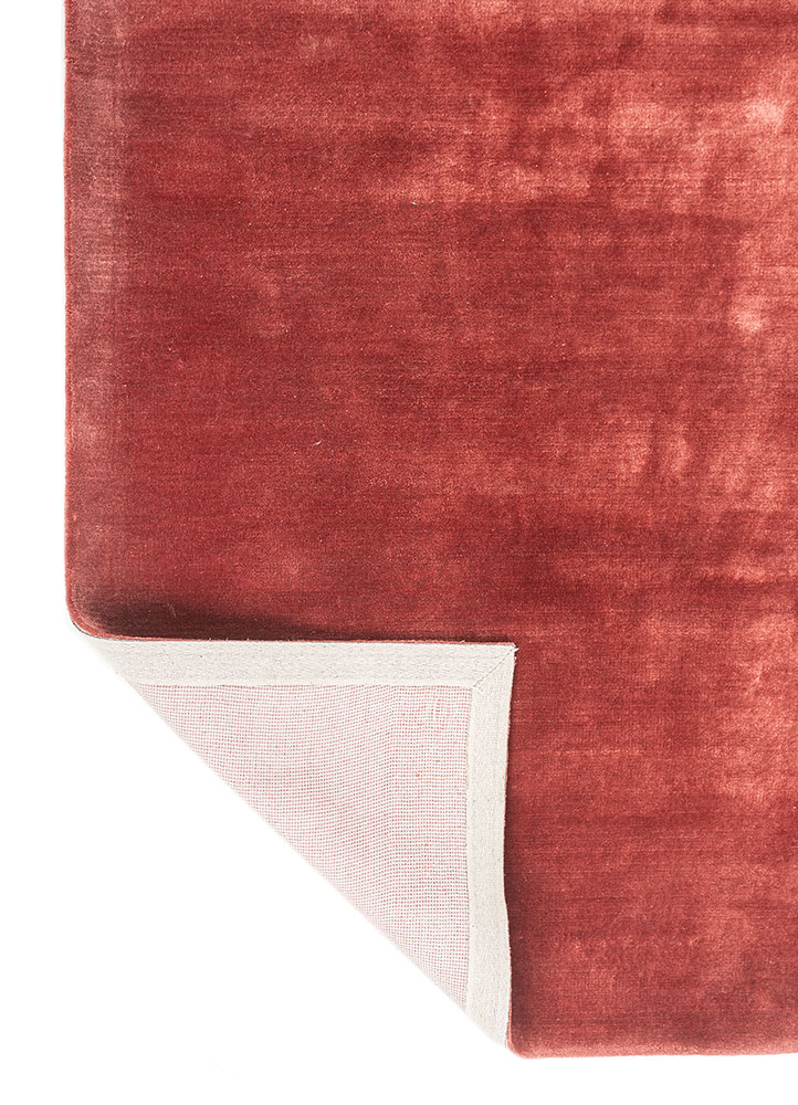 cera red and orange viscose hand tufted Rug - Perspective