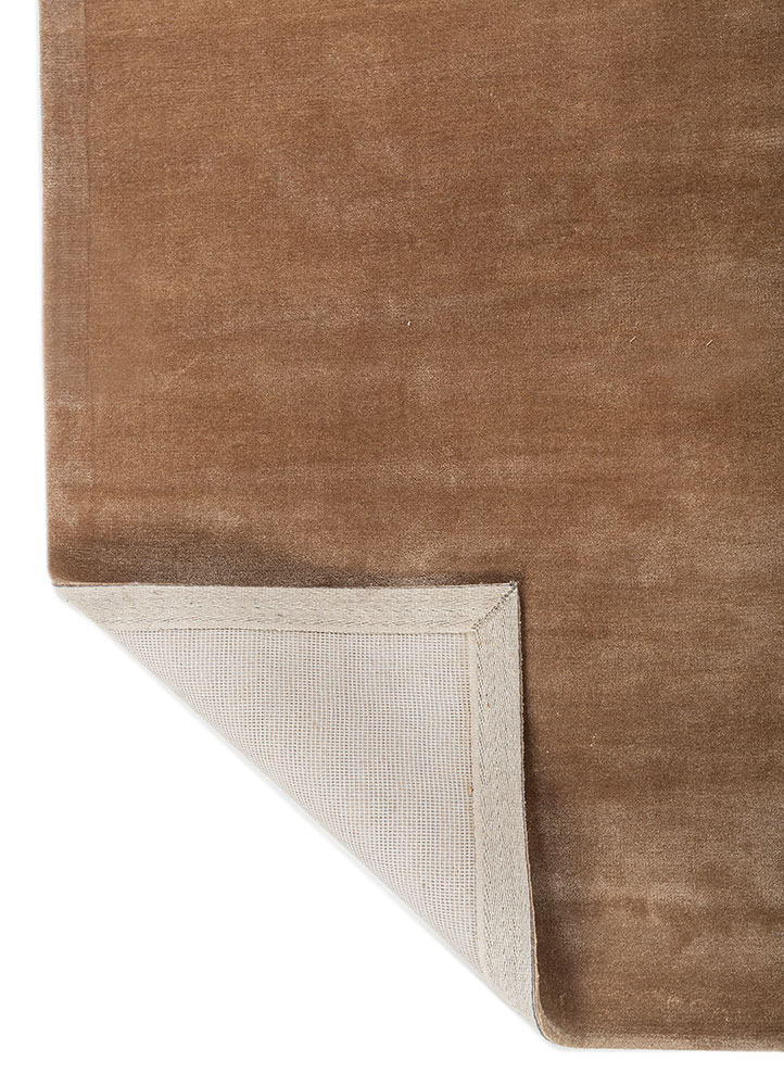 cera beige and brown viscose hand tufted Rug - Perspective