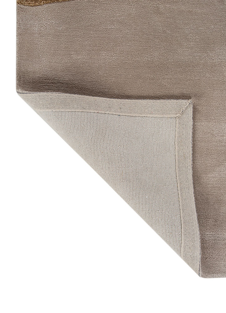 joy beige and brown wool and viscose hand tufted Rug - Perspective