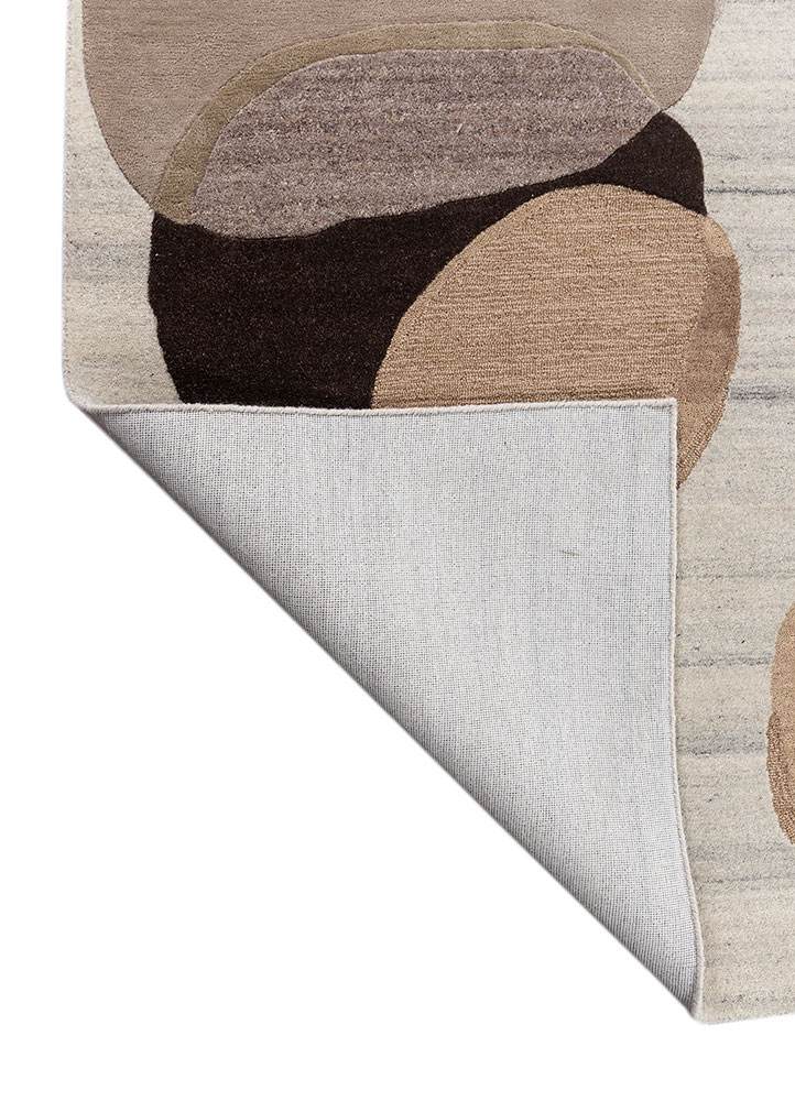joy ivory wool and viscose hand tufted Rug - Perspective