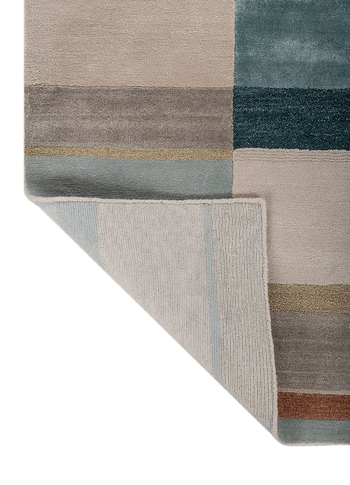 caliedo beige and brown wool and viscose hand tufted Rug - Perspective