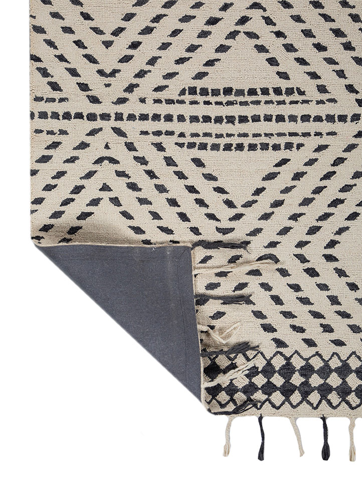 contour ivory wool hand tufted Rug - Perspective