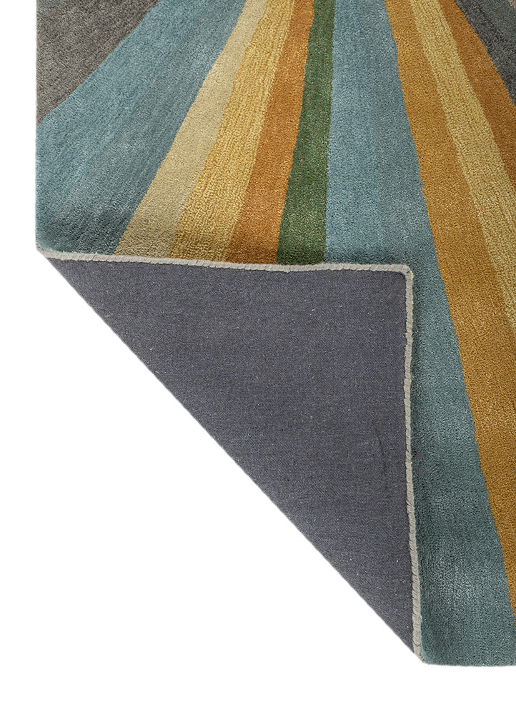 caliedo blue wool and viscose hand tufted Rug - Perspective