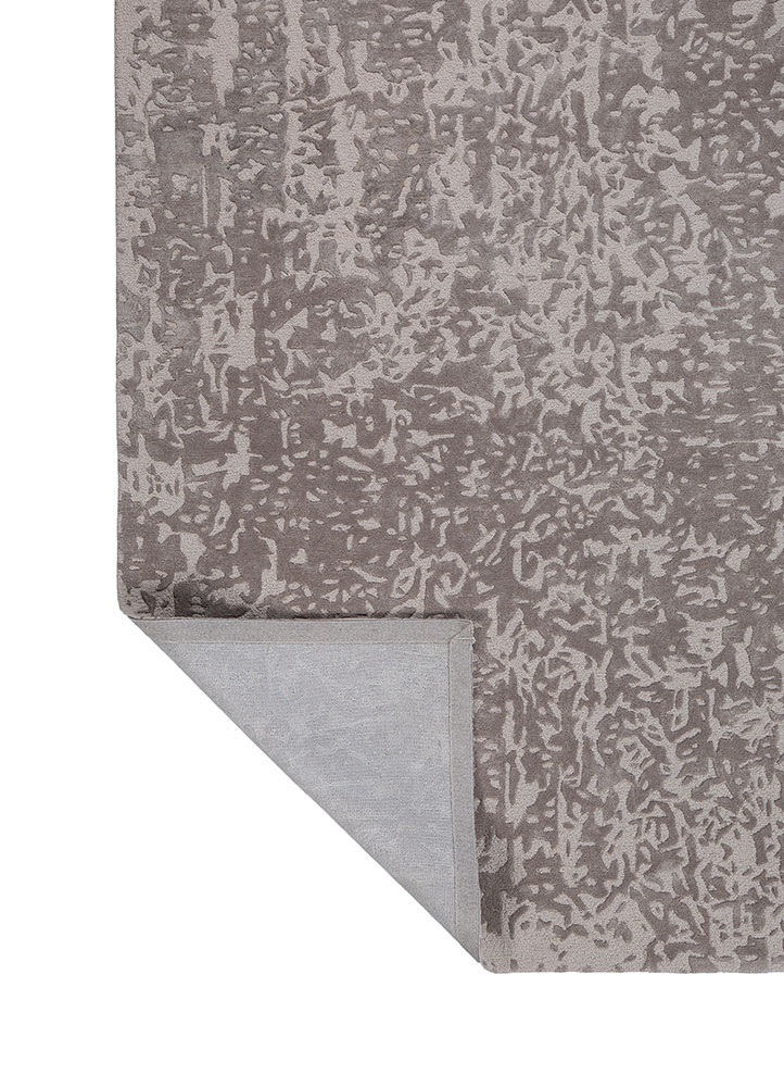 white noise ivory wool and viscose hand tufted Rug - Perspective