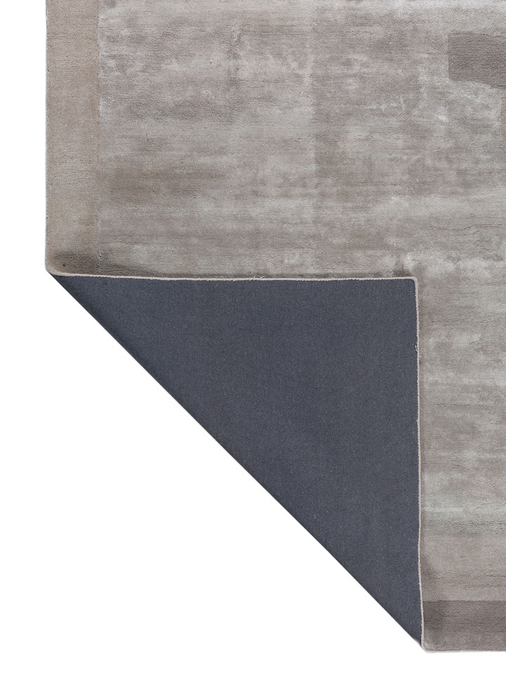 cera grey and black wool and viscose hand tufted Rug - Perspective