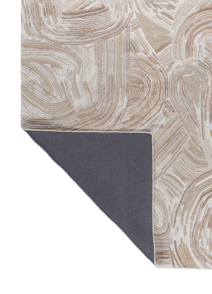 pathways ivory wool and viscose hand tufted Rug - Perspective