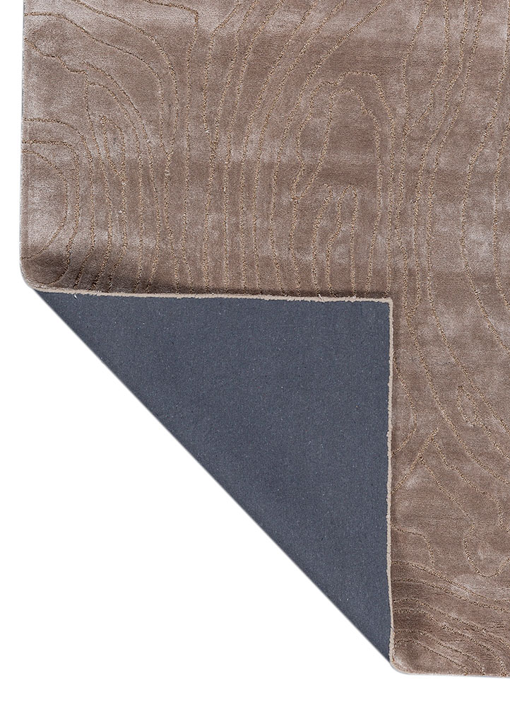 white noise ivory viscose hand tufted Rug - Perspective