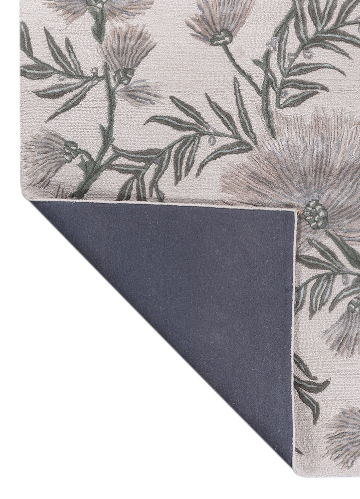 hacienda ivory wool and viscose hand tufted Rug - Perspective