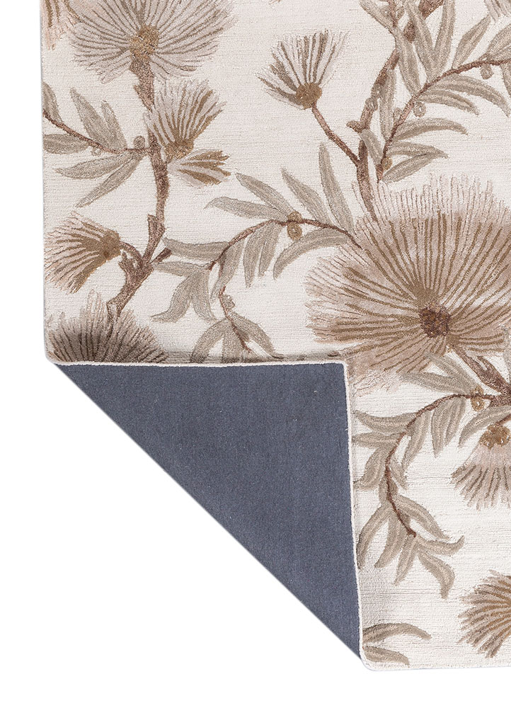 hacienda ivory wool and viscose hand tufted Rug - Perspective