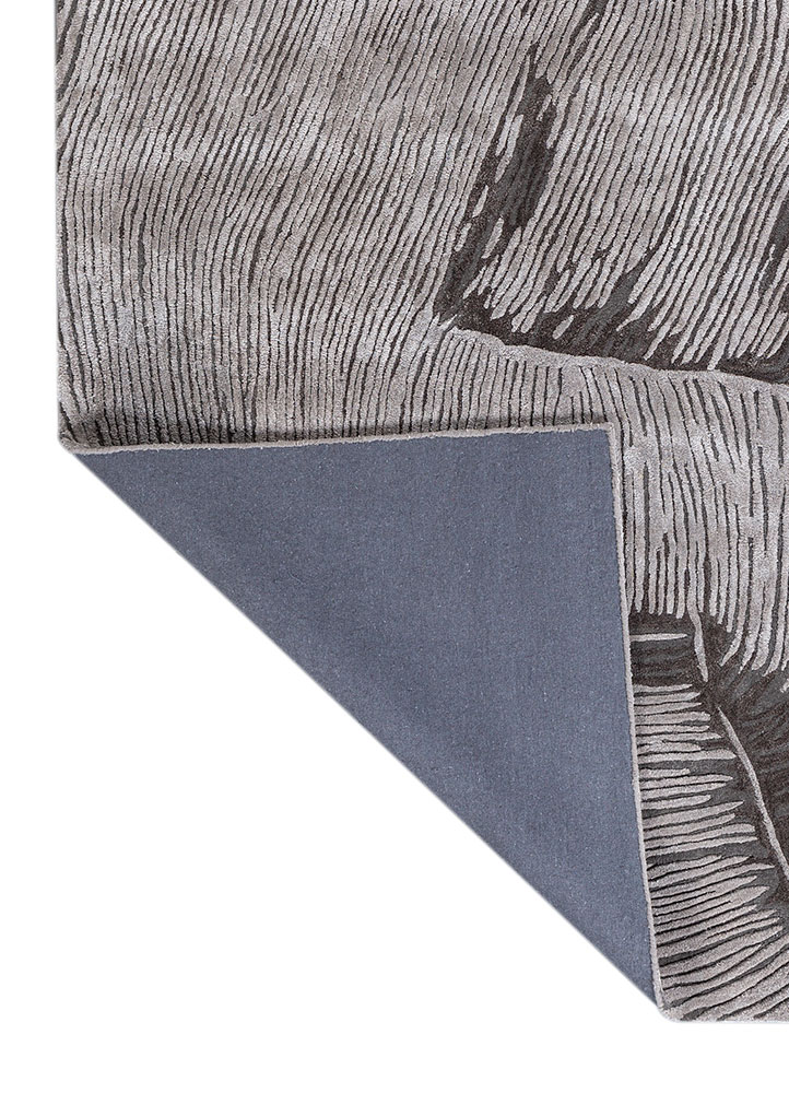 infini grey and black wool and viscose hand tufted Rug - Perspective