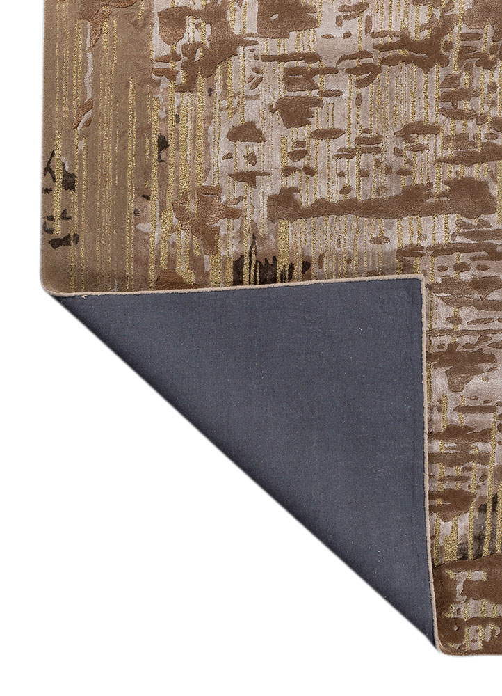 genesis beige and brown wool and viscose hand tufted Rug - Perspective