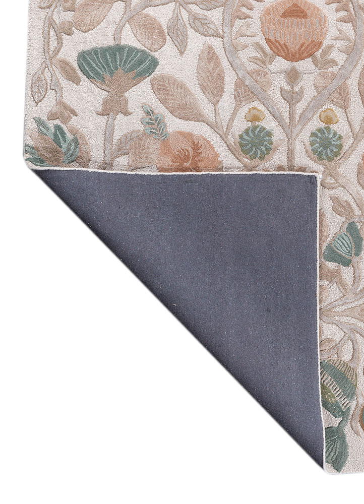 hacienda ivory wool and viscose hand tufted Rug - Perspective