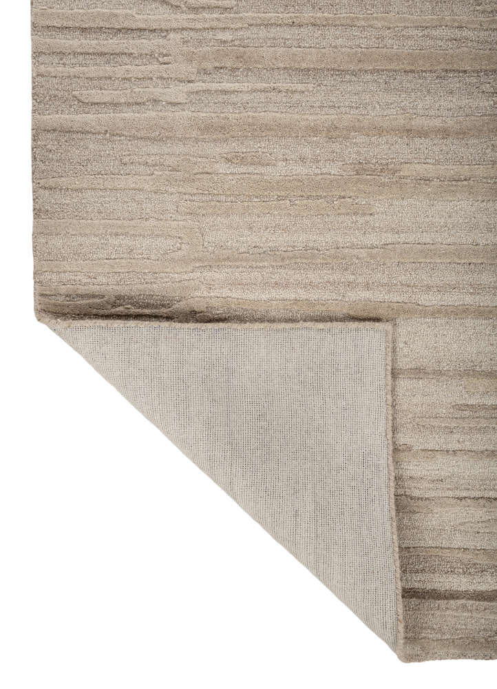 aprezo beige and brown wool hand tufted Rug - Perspective