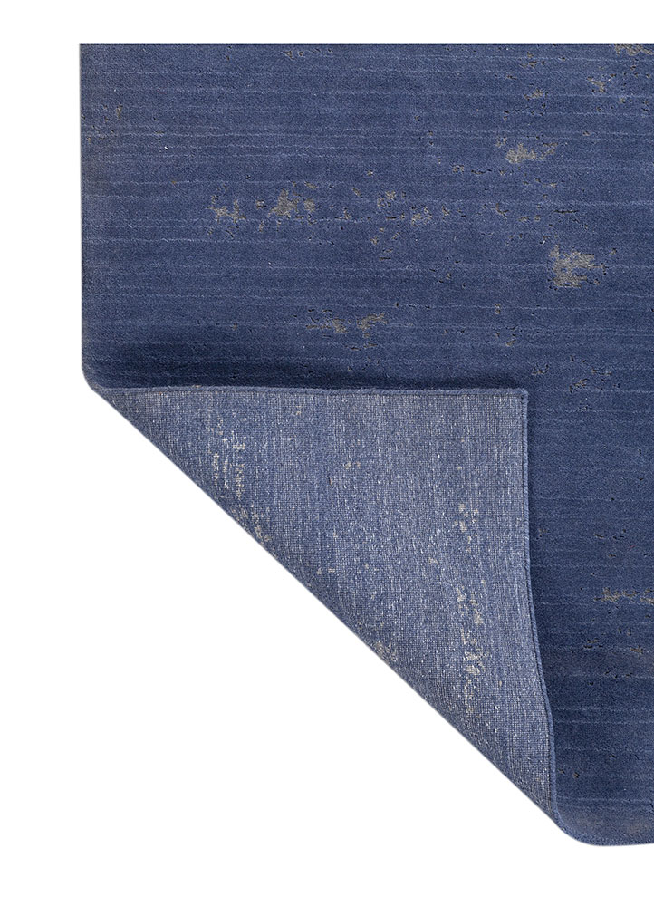 entropy blue polyester hand knotted Rug - Perspective