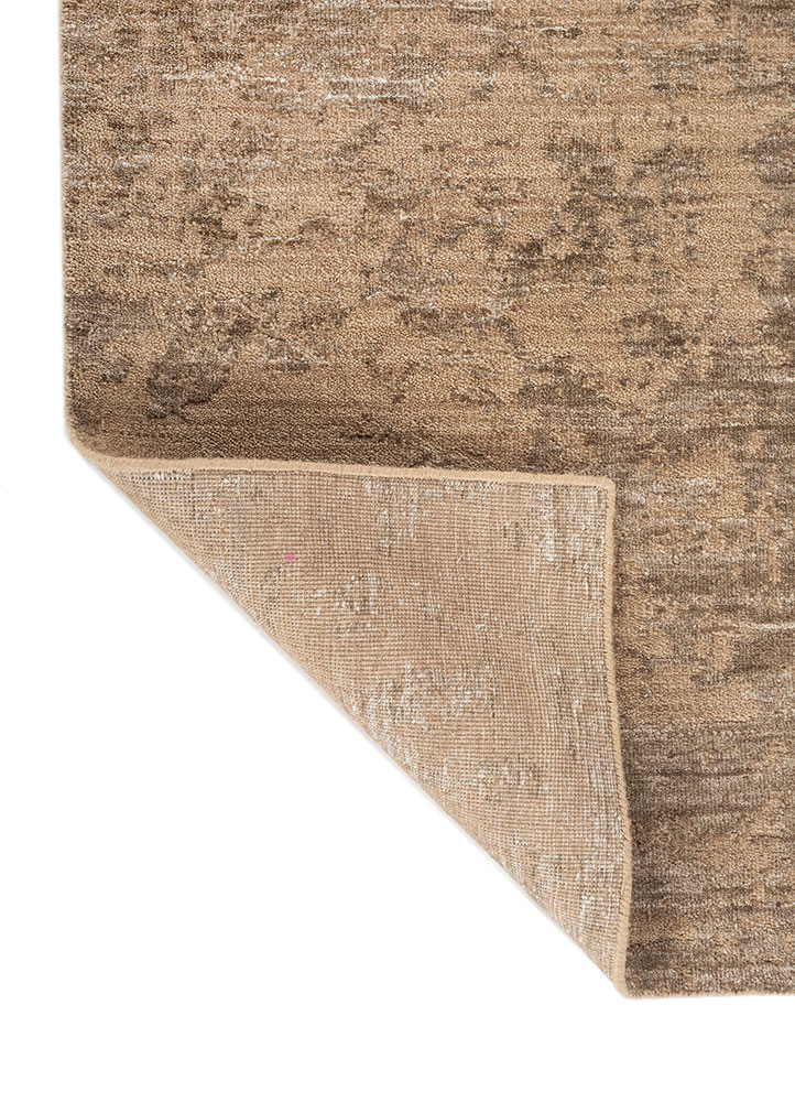 uvenuti beige and brown wool hand knotted Rug - Perspective