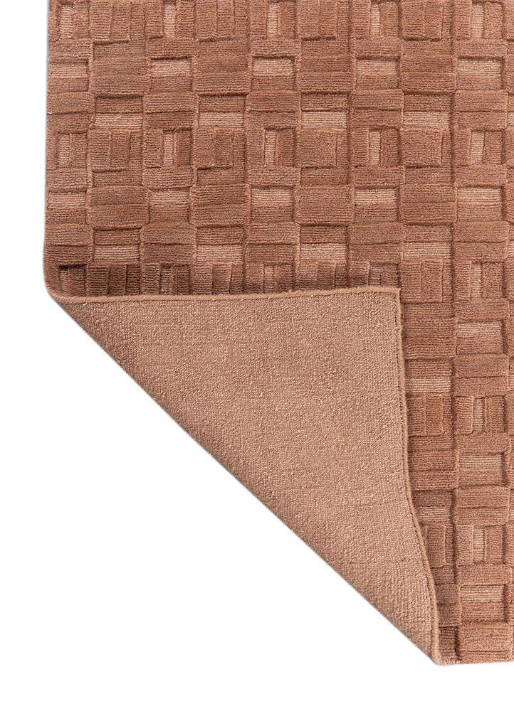 aprezo red and orange wool hand knotted Rug - Perspective