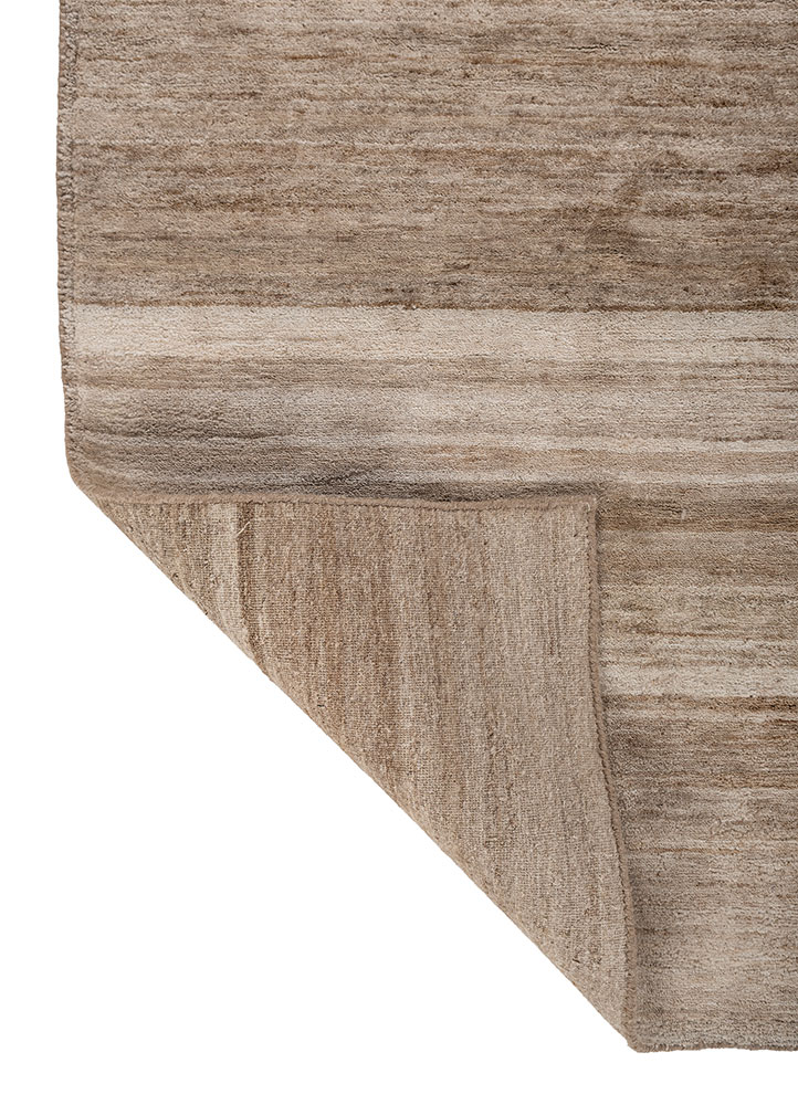 kairos beige and brown nettle hand knotted Rug - Perspective
