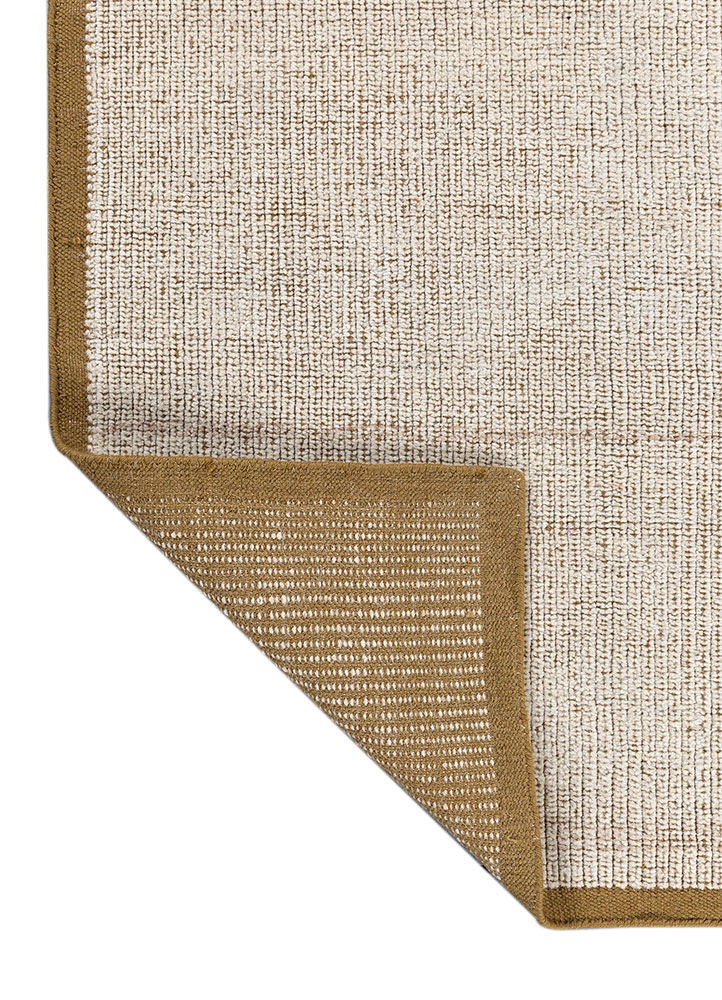 basis gold wool hand loom Rug - Perspective
