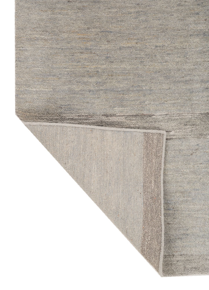 aprezo grey and black wool and silk hand knotted Rug - Perspective
